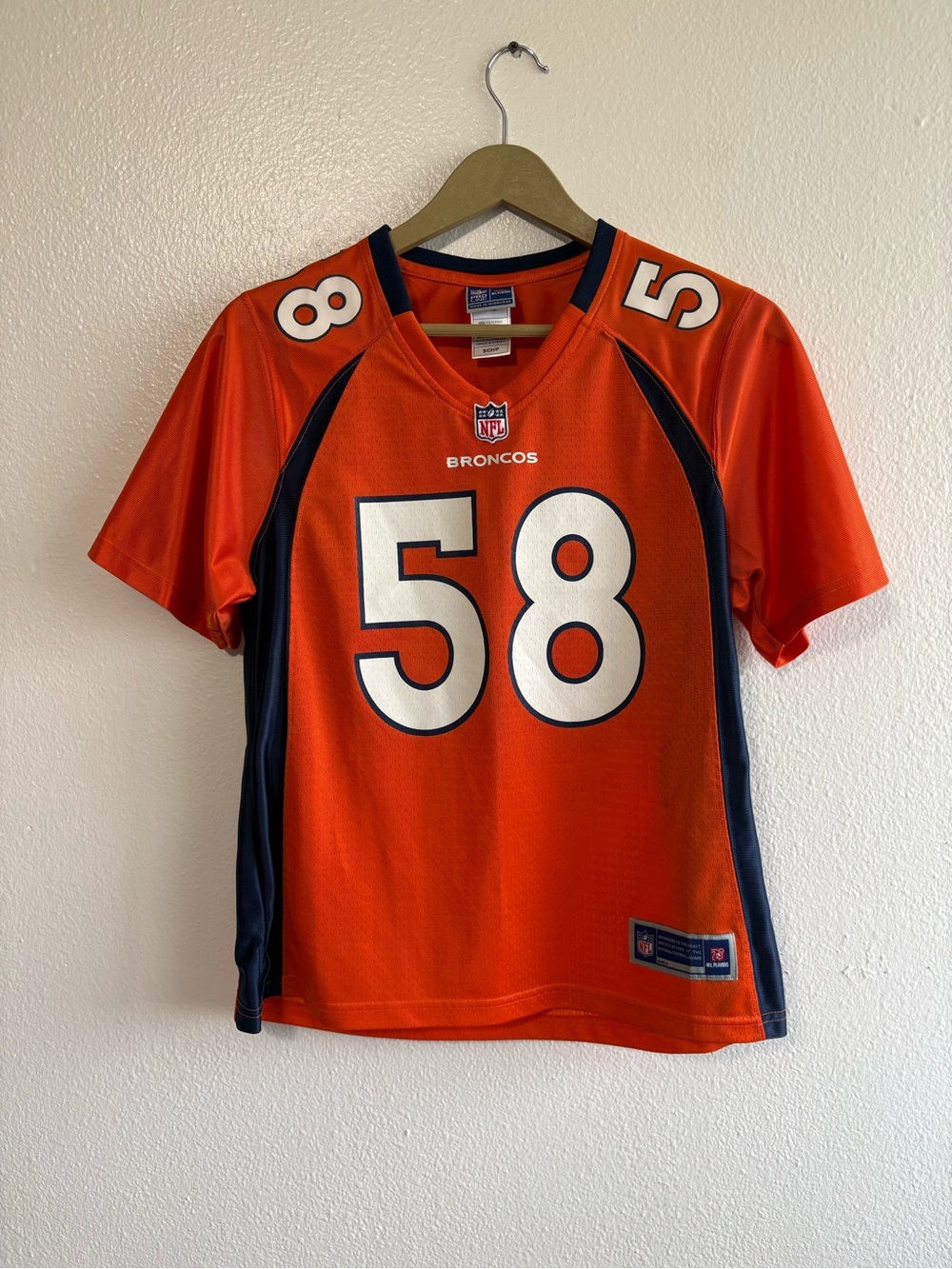 NFL Pro Line Youth Small Broncos‎ Miller #58 Jersey Sporty Football Orange Blue